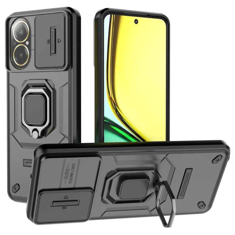 Κάλυμμα Realme C67 Θήκη Για Δαχτυλίδια Και Συρόμενο Κάλυμμα Φακού