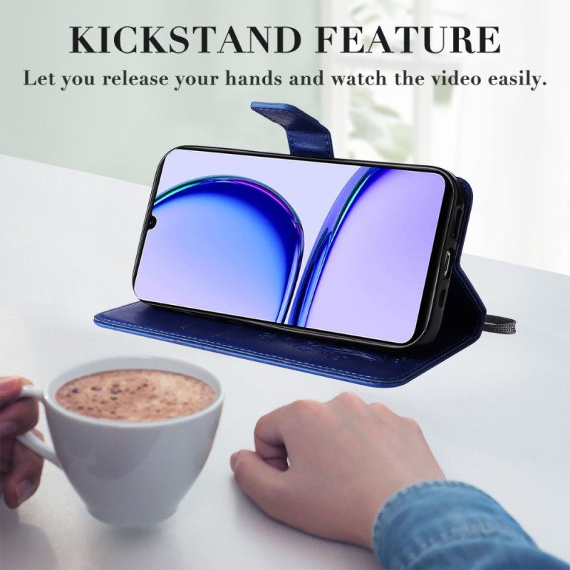 Δερματινη Θηκη Realme C53 Γιγάντιες Πεταλούδες Με Λουρί