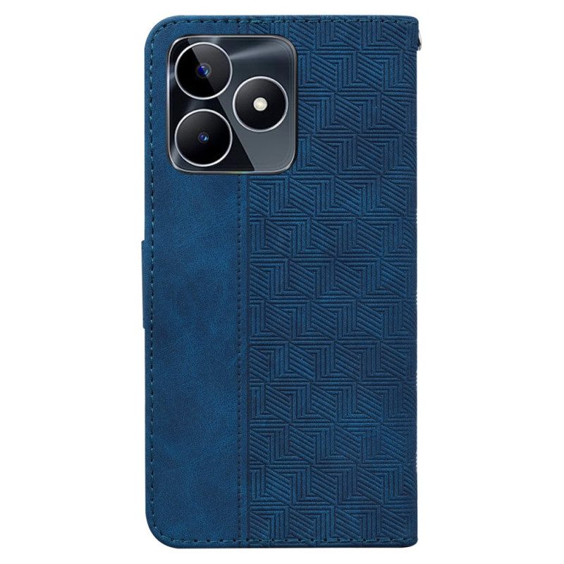 Δερματινη Θηκη Realme C53 Λουράκι Με Υφαντό Σχέδιο