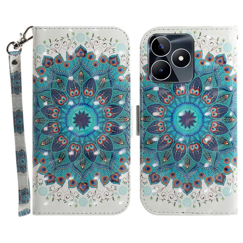 Δερματινη Θηκη Realme C53 Πράσινη Θήκη Μάνταλα Με Κορδόνι