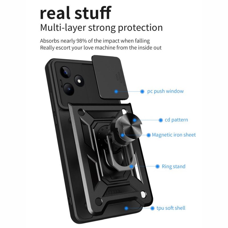 Κάλυμμα Realme C53 Βάση Δαχτυλιδιού Και Προστατευτικό Φακού