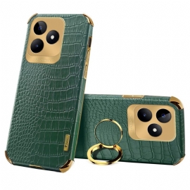 Κάλυμμα Realme C53 Βάση Δαχτυλιδιού Με Υφή Κροκόδειλου