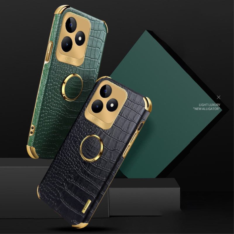 Κάλυμμα Realme C53 Βάση Δαχτυλιδιού Με Υφή Κροκόδειλου