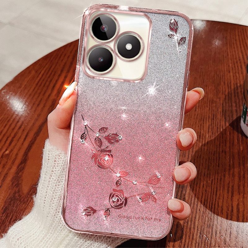 Κάλυμμα Realme C53 Θήκη Με Γκλίτερ Και Στρας Kadem Σιλικόνης