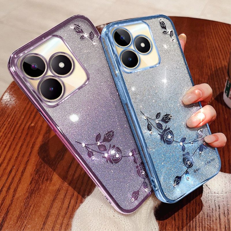 Κάλυμμα Realme C53 Θήκη Με Γκλίτερ Και Στρας Kadem Σιλικόνης