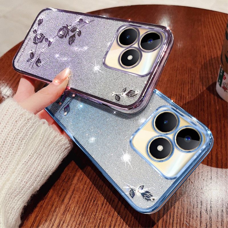 Κάλυμμα Realme C53 Θήκη Με Γκλίτερ Και Στρας Kadem Σιλικόνης
