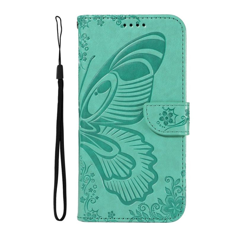 Δερματινη Θηκη Oneplus 13r Λουρί Πεταλούδας Πορτοφόλι