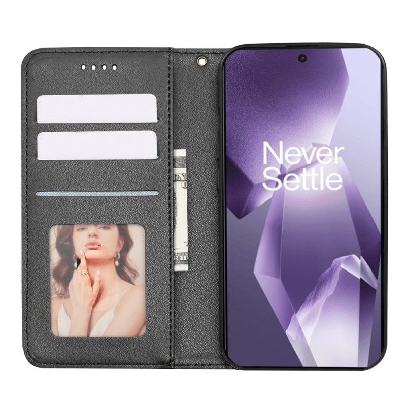 Δερματινη Θηκη Oneplus 13r Θήκες Κινητών Πορτοφόλι Με Λουράκι Καρό