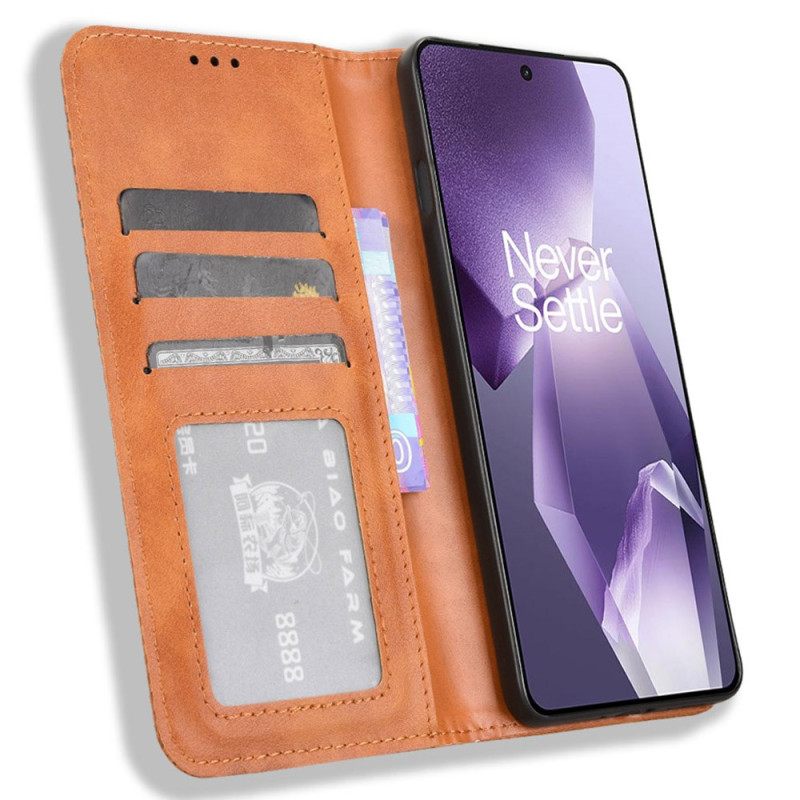 Δερματινη Θηκη Oneplus 13r Vintage Περίγραμμα Σιλικόνης