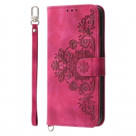 Θηκη Κινητου Oneplus 13r Θήκες Κινητών Εφέ Δαντέλας Σουέτ Με Λουράκι Και Ώμο