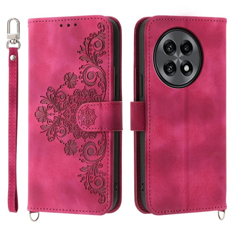 Θηκη Κινητου Oneplus 13r Θήκες Κινητών Εφέ Δαντέλας Σουέτ Με Λουράκι Και Ώμο