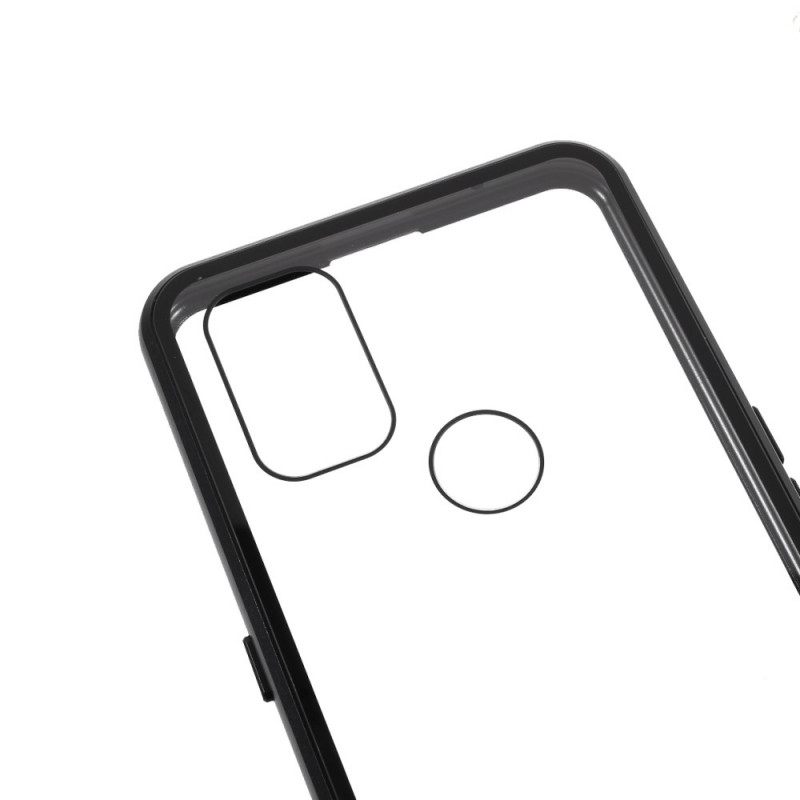 θηκη κινητου OnePlus Nord N10 Μαγνητικό Σκληρυμένο Γυαλί Δύο Όψεων Και Μέταλλο