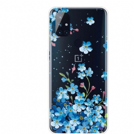 Θήκη OnePlus Nord N10 Μπλε Λουλούδια