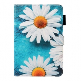 δερματινη θηκη Samsung Galaxy Tab A 8" (2019) Λευκό Λουλούδι