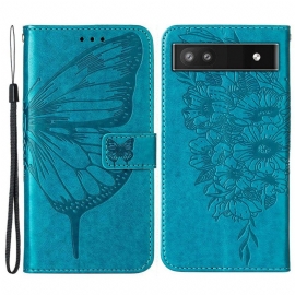 Κάλυμμα Google Pixel 6A με κορδονι Artistic Strappy Butterfly