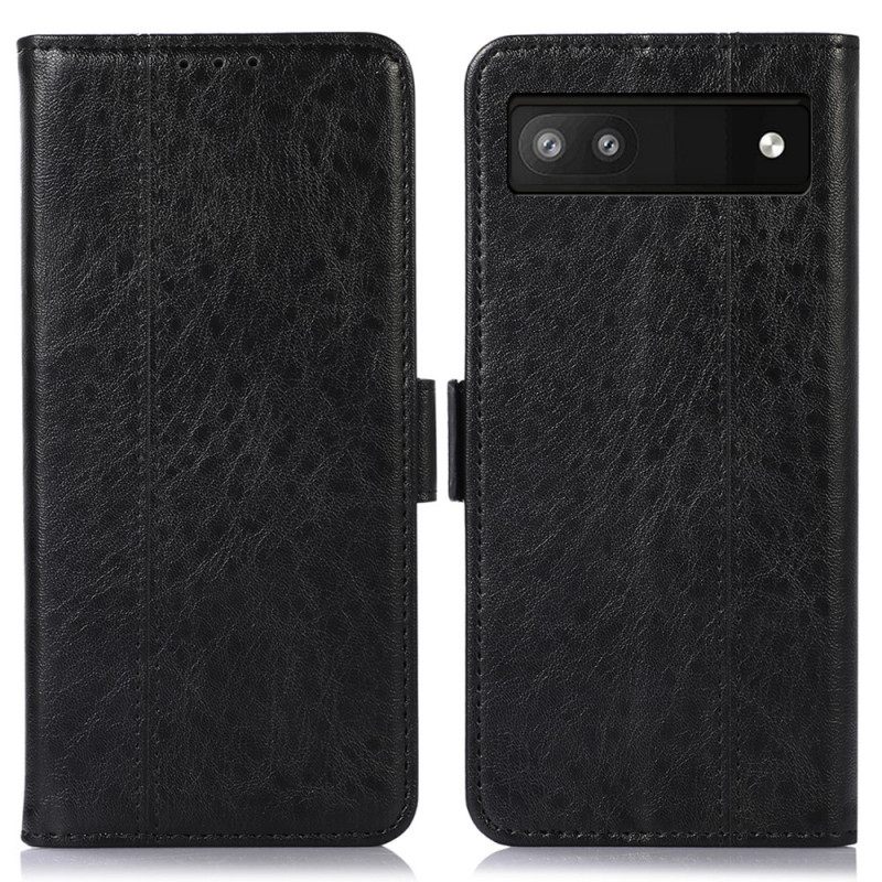 Θήκη Flip Google Pixel 6A Διακριτικό Συνθετικό Δέρμα