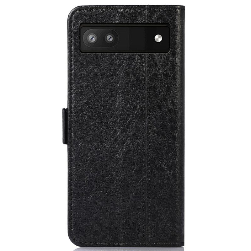 Θήκη Flip Google Pixel 6A Διακριτικό Συνθετικό Δέρμα