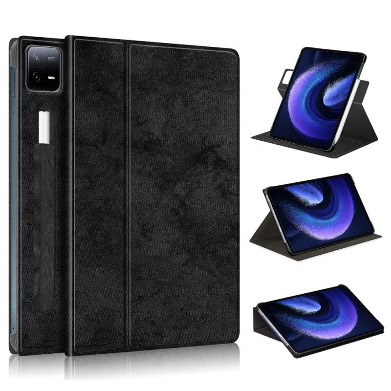 Δερματινη Θηκη Xiaomi Pad 6 Pro Περιστρεφόμενη Βάση Και Βάση Γραφίδας