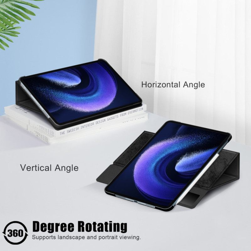 Δερματινη Θηκη Xiaomi Pad 6 Pro Περιστρεφόμενη Βάση Και Βάση Γραφίδας