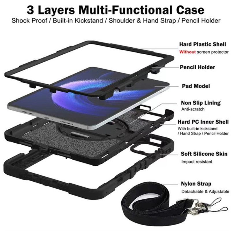 Κάλυμμα Xiaomi Pad 6 Pro Υπερανθεκτικό Με Ιμάντα Ώμου