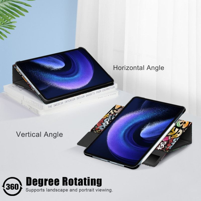 Xiaomi Pad 6 Pro Περιστρεφόμενη Θήκη Γραφίδας Γκράφιτι