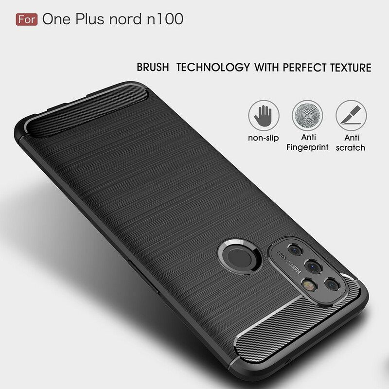θηκη κινητου OnePlus Nord N100 Βουρτσισμένη Ίνα Άνθρακα