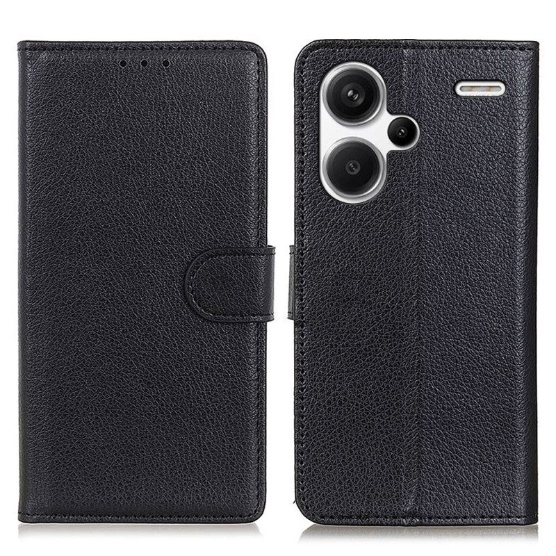 Δερματινη Θηκη Xiaomi Redmi Note 13 Pro Plus 5g Παραδοσιακό Ψεύτικο Δέρμα Σιλικόνης
