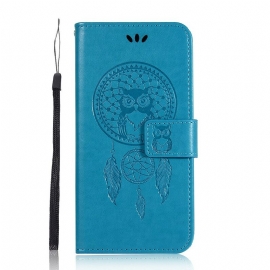 Κάλυμμα Samsung Galaxy S20 FE Δερμάτινο Εφέ Dreamcatcher Owl