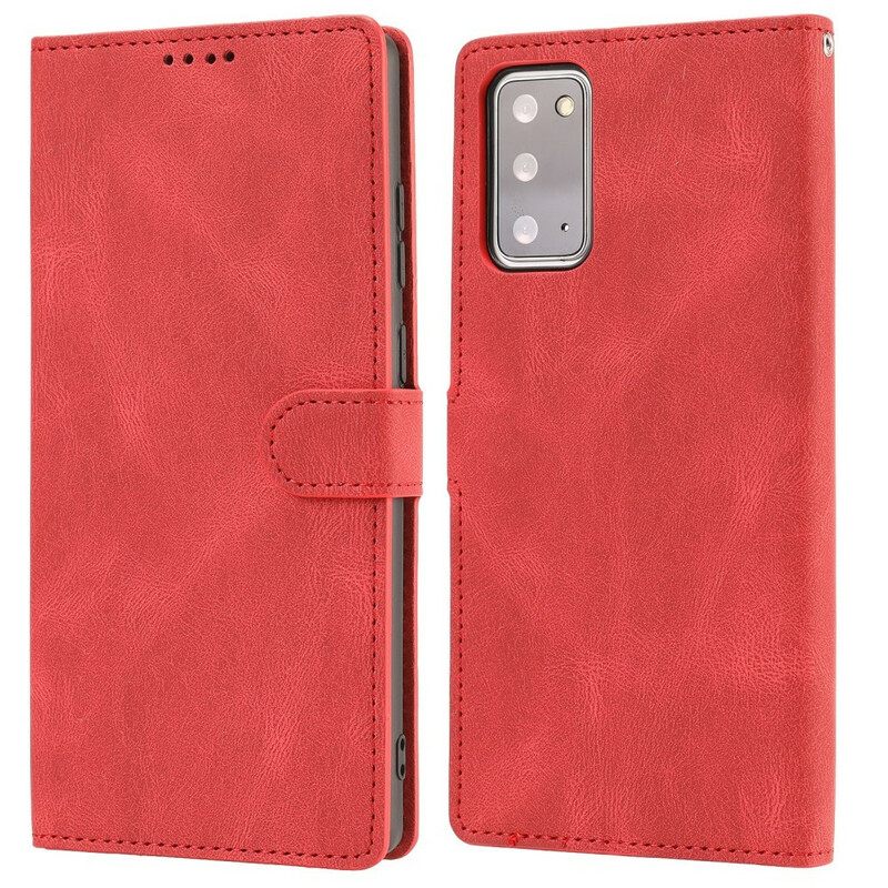 Θήκη Flip Samsung Galaxy S20 FE Κλασικό Vintage Faux Leather