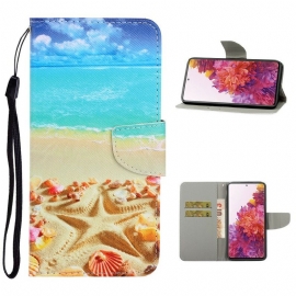 Θήκη Flip Samsung Galaxy S20 FE με κορδονι Strappy Beach