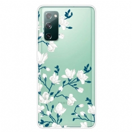 θηκη κινητου Samsung Galaxy S20 FE Λευκά Λουλούδια