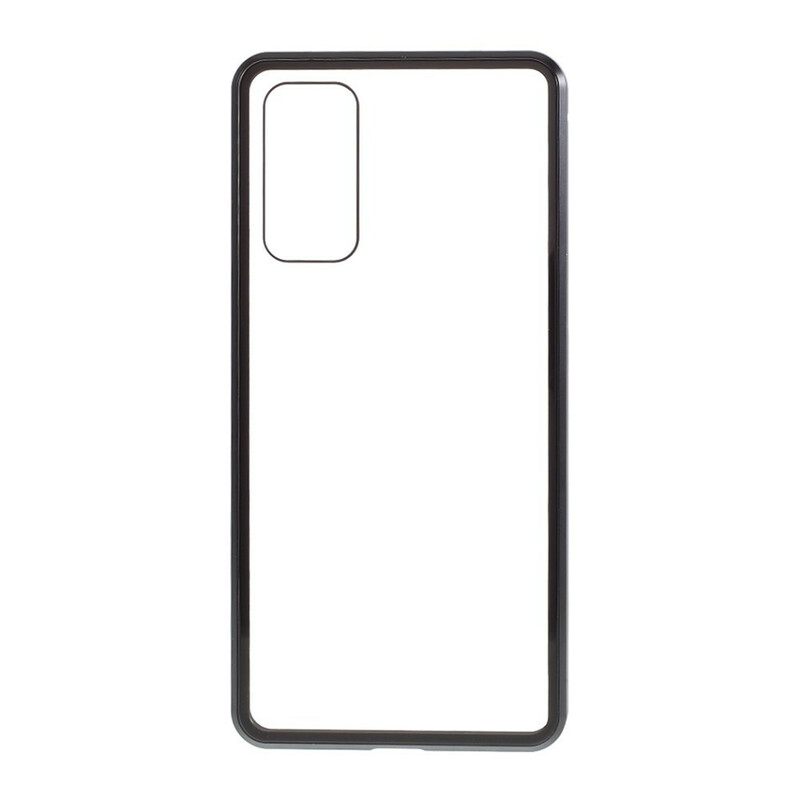 θηκη κινητου Samsung Galaxy S20 FE Μεταλλικές Άκρες Και Σκληρυμένο Γυαλί Πίσω