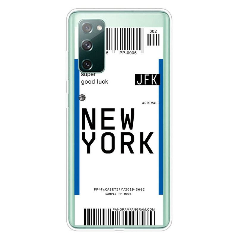 Θήκη Samsung Galaxy S20 FE Κάρτα Επιβίβασης Για Νέα Υόρκη