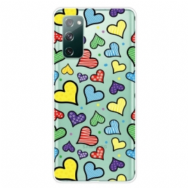Θήκη Samsung Galaxy S20 FE Πολύχρωμες Καρδιές
