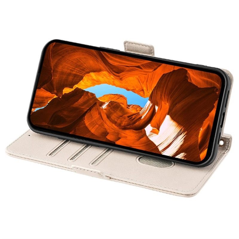Δερματινη Θηκη Realme C71 Κλείδωμα Rfid Και Χρυσό Κούμπωμα Σιλικόνης