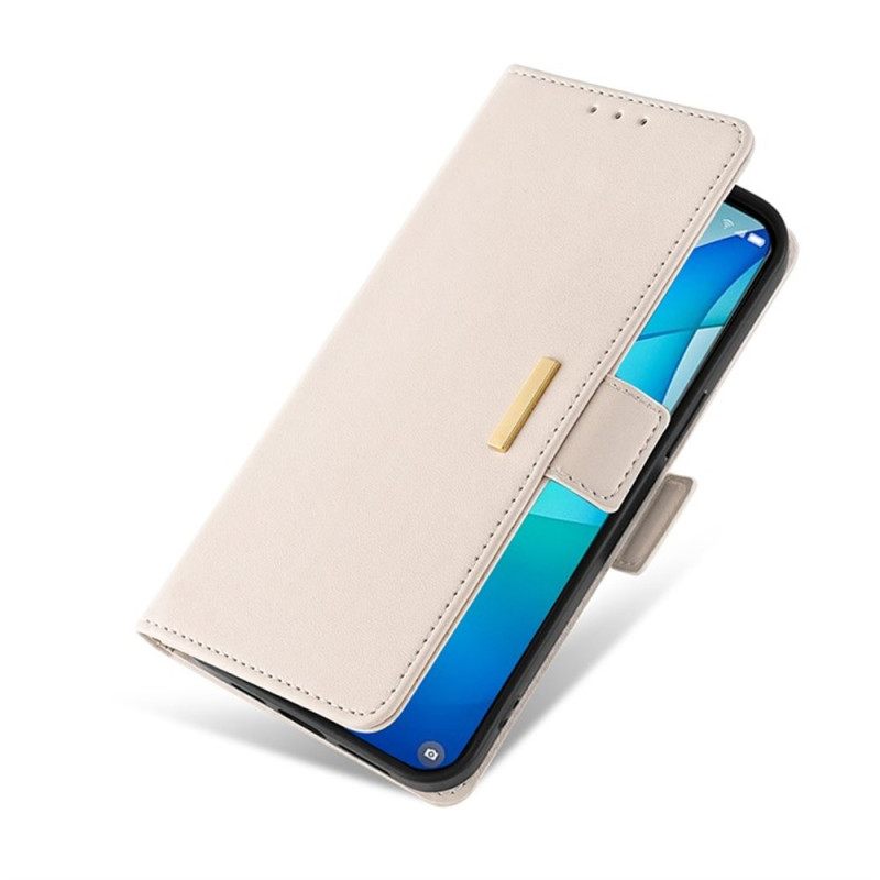 Δερματινη Θηκη Realme C71 Κλείδωμα Rfid Και Χρυσό Κούμπωμα Σιλικόνης
