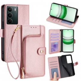 Δερματινη Θηκη Realme C71 Πορτοφόλι Με Φερμουάρ Σιλικόνης