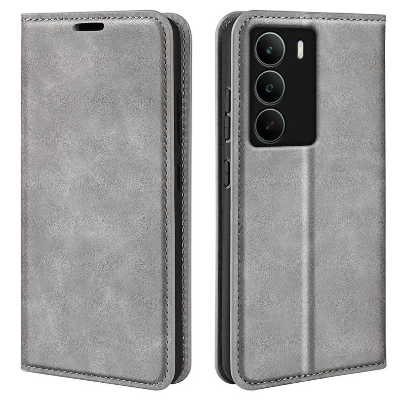 Δερματινη Θηκη Realme C71 Στυλ Γκρι