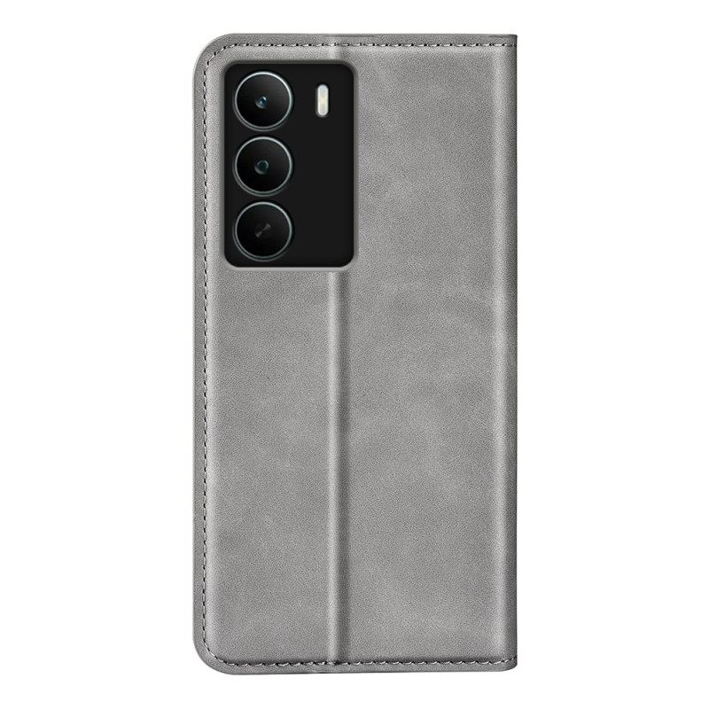 Δερματινη Θηκη Realme C71 Στυλ Γκρι