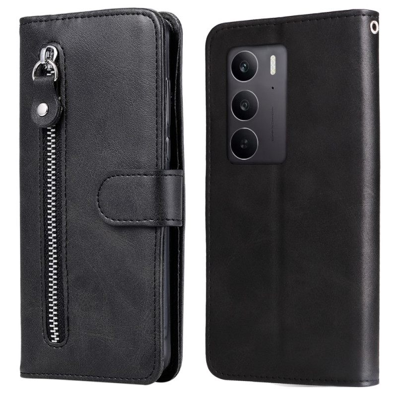 Δερματινη Θηκη Realme C71 Θήκη Με Φερμουάρ Σιλικόνης