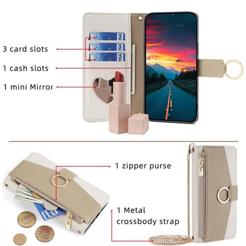 Θηκη Κινητου Realme C71 Θήκες Κινητών Πορτοφόλι Με Καθρέφτη Και Αλυσίδα