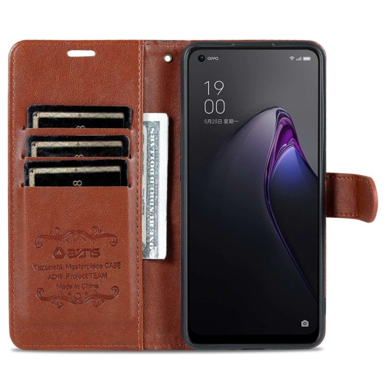 Κάλυμμα Oppo Reno 8 Pro Faux Leather Azns