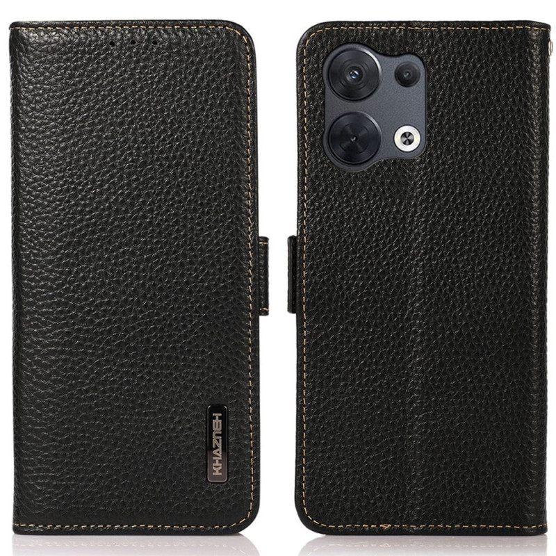 Κάλυμμα Oppo Reno 8 Pro Litchi Leather Khazneh Rfid