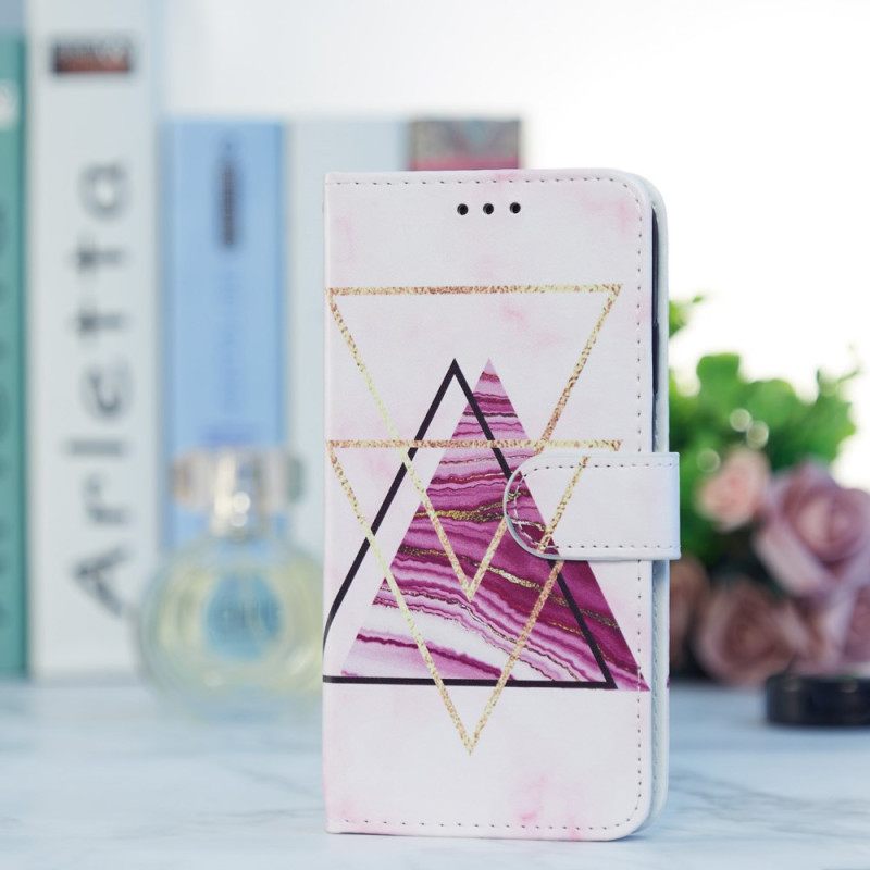 Θηκη Κινητου Oppo A98 5g Θήκες Κινητών Τρίχρωμο Μάρμαρο Με Λουράκι