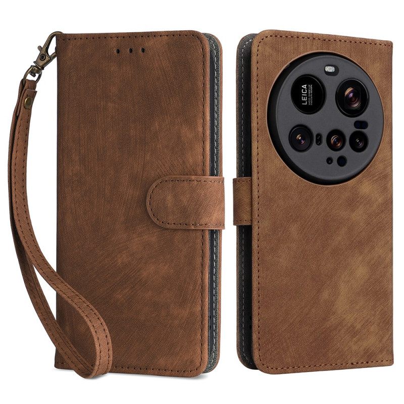 Δερματινη Θηκη Xiaomi 15 Ultra Αποκλεισμός Rfid Με Εφέ Σουέτ