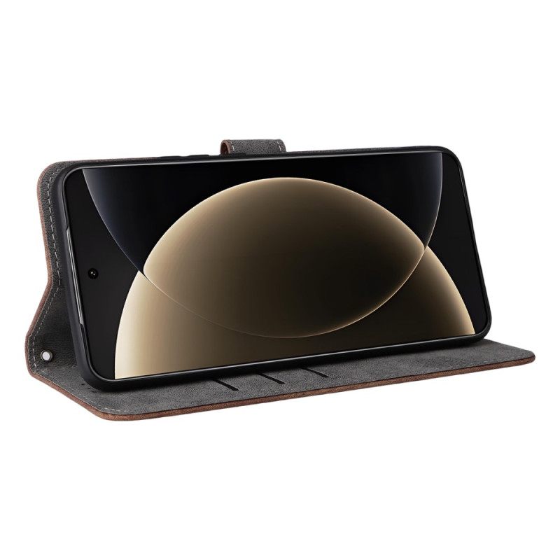 Δερματινη Θηκη Xiaomi 15 Ultra Αποκλεισμός Rfid Με Εφέ Σουέτ