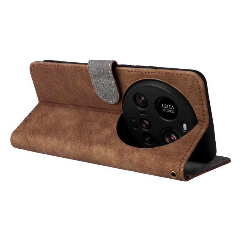 Δερματινη Θηκη Xiaomi 15 Ultra Αποκλεισμός Rfid Με Εφέ Σουέτ