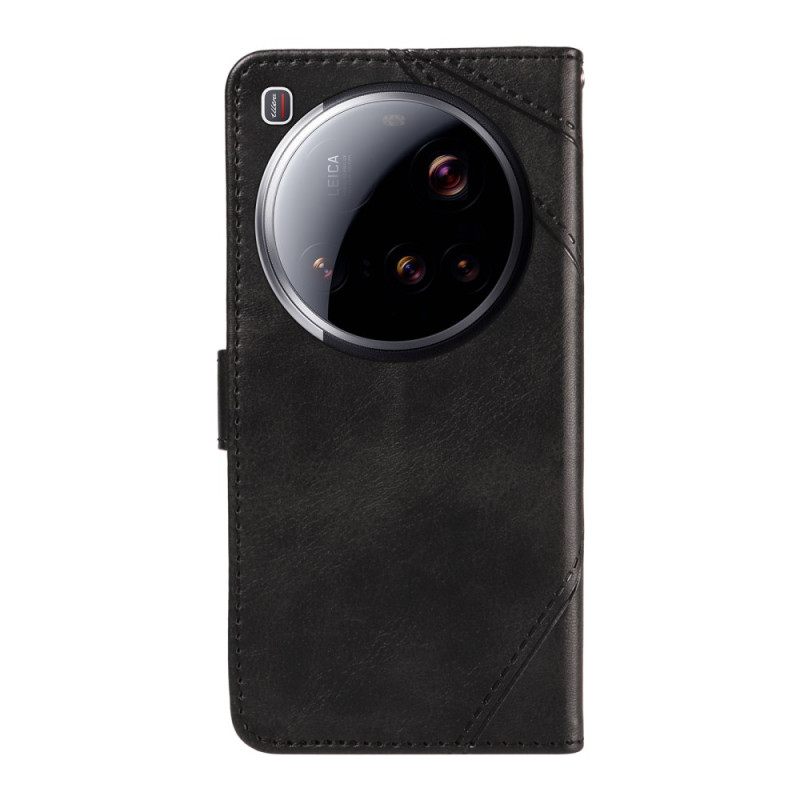 Δερματινη Θηκη Xiaomi 15 Ultra Γεωμετρικό Σχέδιο Σιλικόνης