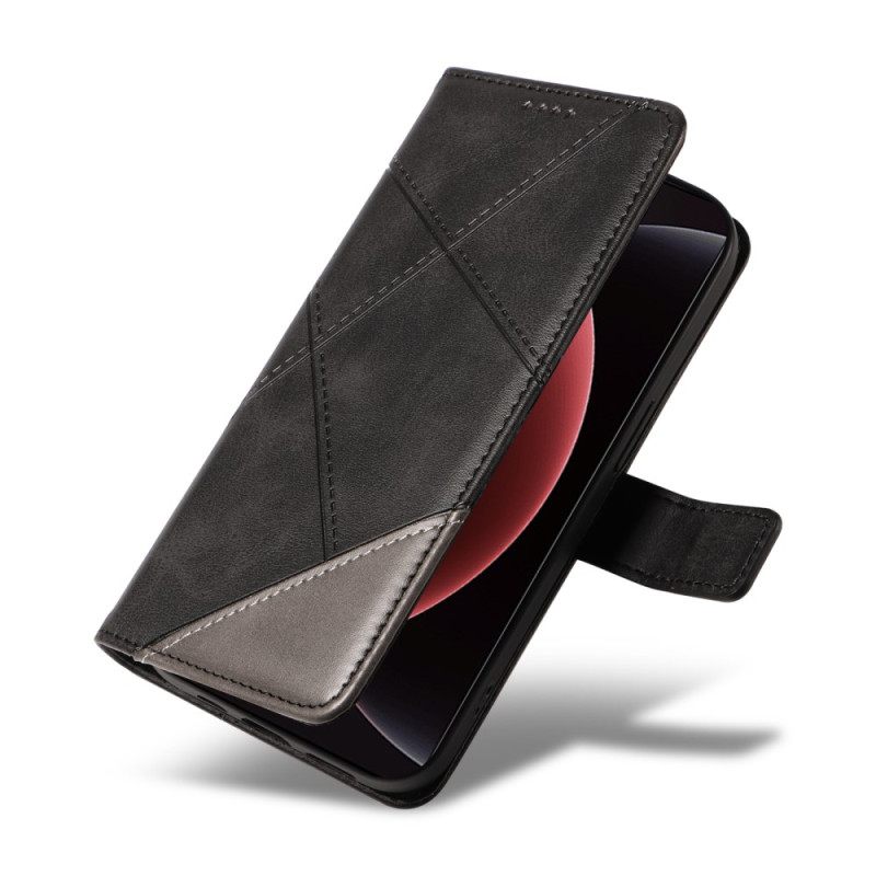 Δερματινη Θηκη Xiaomi 15 Ultra Γεωμετρικό Σχέδιο Σιλικόνης