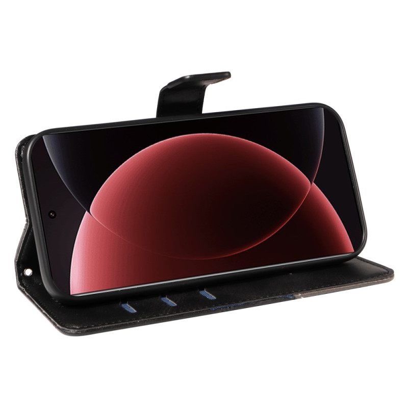 Δερματινη Θηκη Xiaomi 15 Ultra Γεωμετρικό Σχέδιο Σιλικόνης